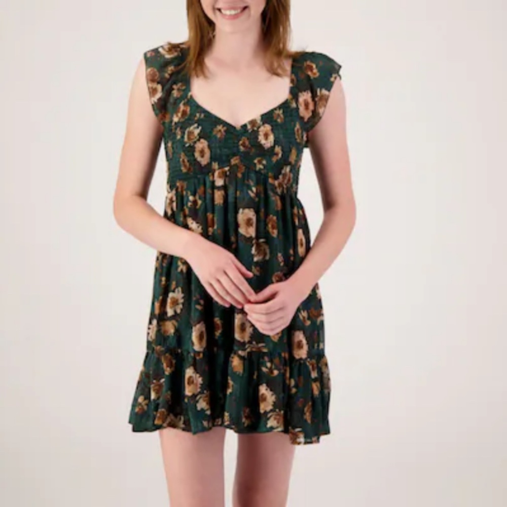 Thirty/Thirty Green Floral Dress NWT Sz L - Picture 1 of 4